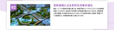 官民連携による老朽化対策が進む