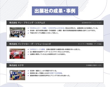 出展社の成果・事例