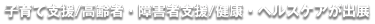 子育て支援/高齢者・障害者支援/健康・ヘルスケアが出展