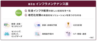 第3回 インフラ メンテナンス展　point