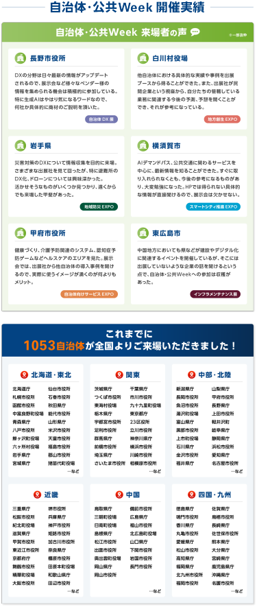 自治体・公共Week 開催実績